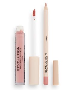 Makeup Revolution Lip Contour Set Queen (Ruj lichid mat 3ml + Creion buze 1g)