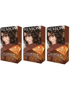 Revlon Pachet Vopsea de Par Colorsilk 30 Dark Brown X 3 bucati