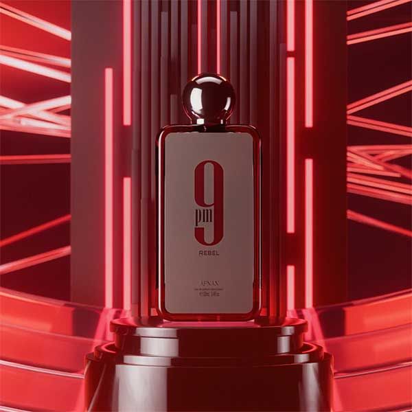 Afnan 9 PM Rebel Apa de parfum 100ml Unisex prezentare 3