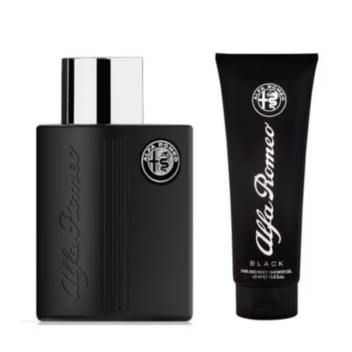 Alfa Romeo Black Set (Apa de toaleta pentru barbati 125ml + Gel de dus 90ml)