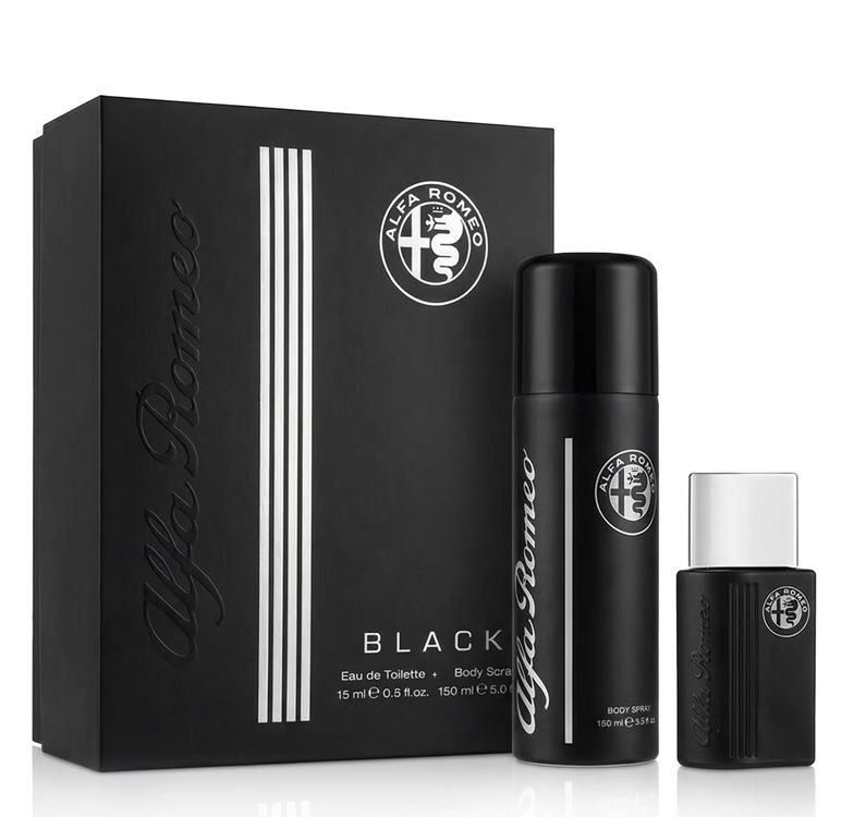 Alfa Romeo Black Set (Apa de toaleta pentru barbati 125ml + Gel de dus 90ml)