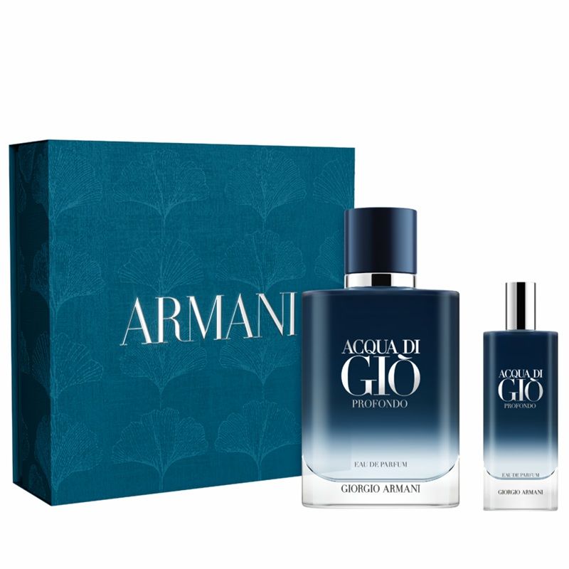 Armani Acqua di Gio Profondo Set (Apa de parfum Reincarcabila 100ml + Apa de parfum 15ml)