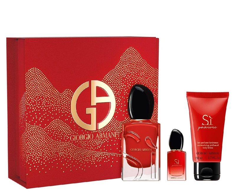 Armani Si Passione Set (Apa de parfum 50ml + Apa de parfum 7ml + Lotiune de corp 50ml)