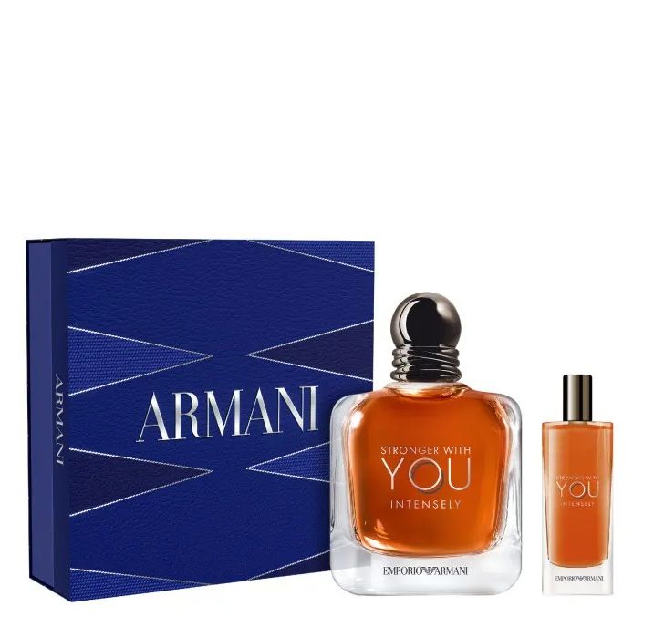 Armani Stronger With You Intensely Set (Apa de parfum 100ml + Apa de parfum 15ml)