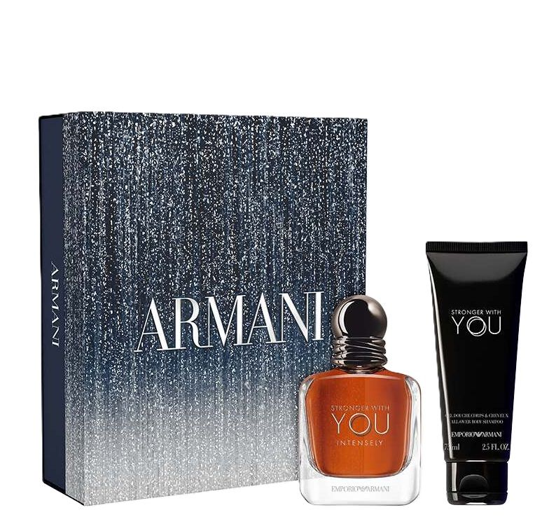 Armani Stronger With You Intensely Set (Apa de parfum 50ml + Gel de dus 75ml)