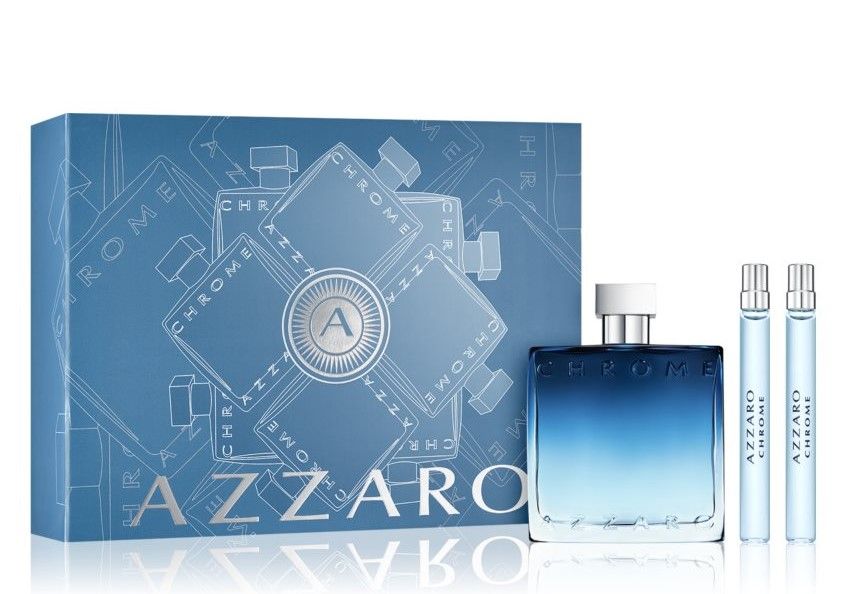 Azzaro Chrome Set (Apa de parfum 100ml + Apa de parfum 10ml + Apa de toaleta 10ml)