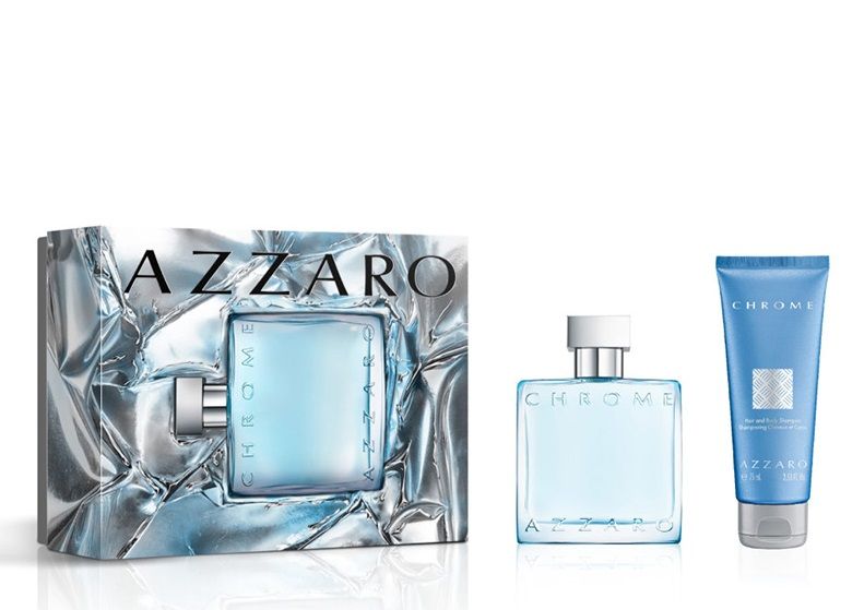 Azzaro Chrome Set (Apa de toaleta 50ml + Gel de dus 50ml)