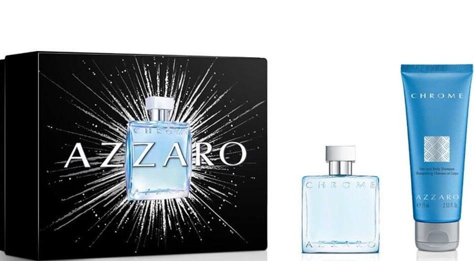 Azzaro Chrome Set (Apa de toaleta 50ml + Gel de dus 75ml)