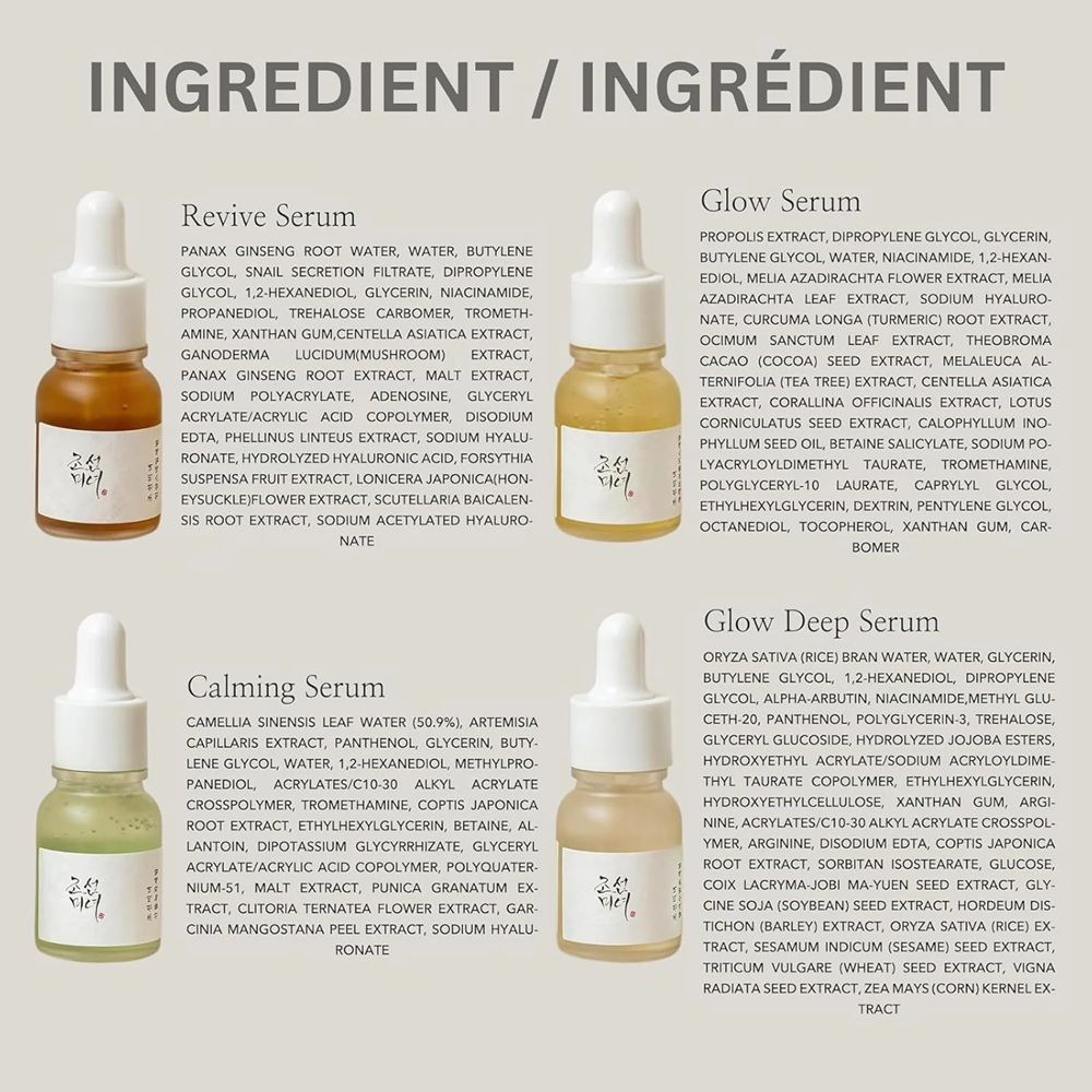 Beauty Of Joseon Hanbang Serum Discovery Kit ingrediente