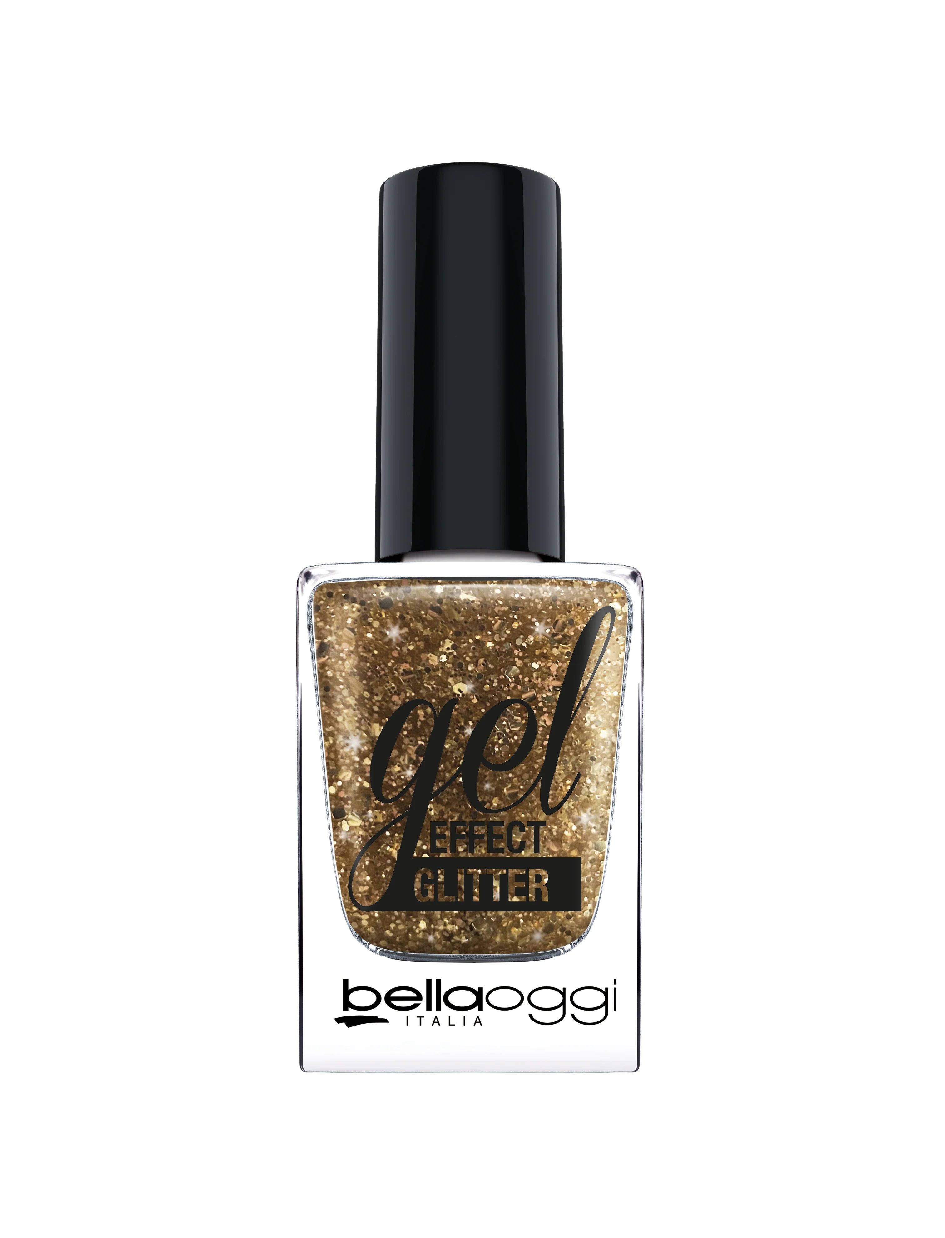 Bellaoggi Lac de Unghii Gel Effect Glitter 703 Funky Gold 10ml