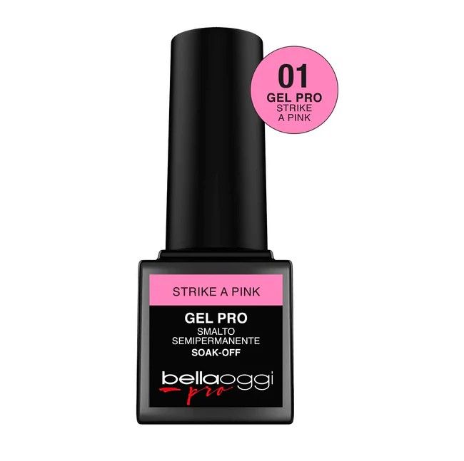 Bellaoggi Lac de Unghii Semipermanent Gel Pro Neon UV-LED 001 Strike A Pink 5ml