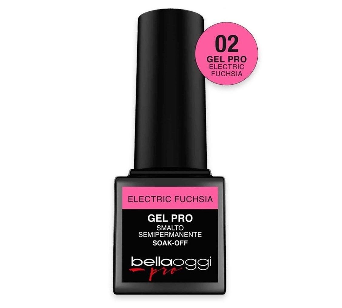 Bellaoggi Lac de Unghii Semipermanent Gel Pro Neon UV-LED 002 Electric Fuchsia 5ml
