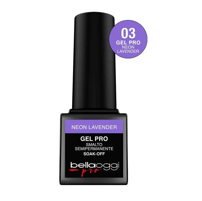 Bellaoggi Lac de Unghii Semipermanent Gel Pro Neon UV-LED 003 Neon Lavender 5ml