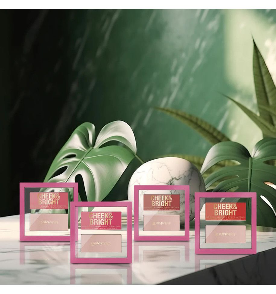 Bellaoggi Paleta Blush & Illuminate Face Palette Cheek And Bright 004 Cheer Coral