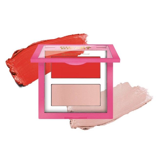 Bellaoggi Paleta Fard de Obraz si Iluminator Cheek And Bright Palette 004 Cheer Coral