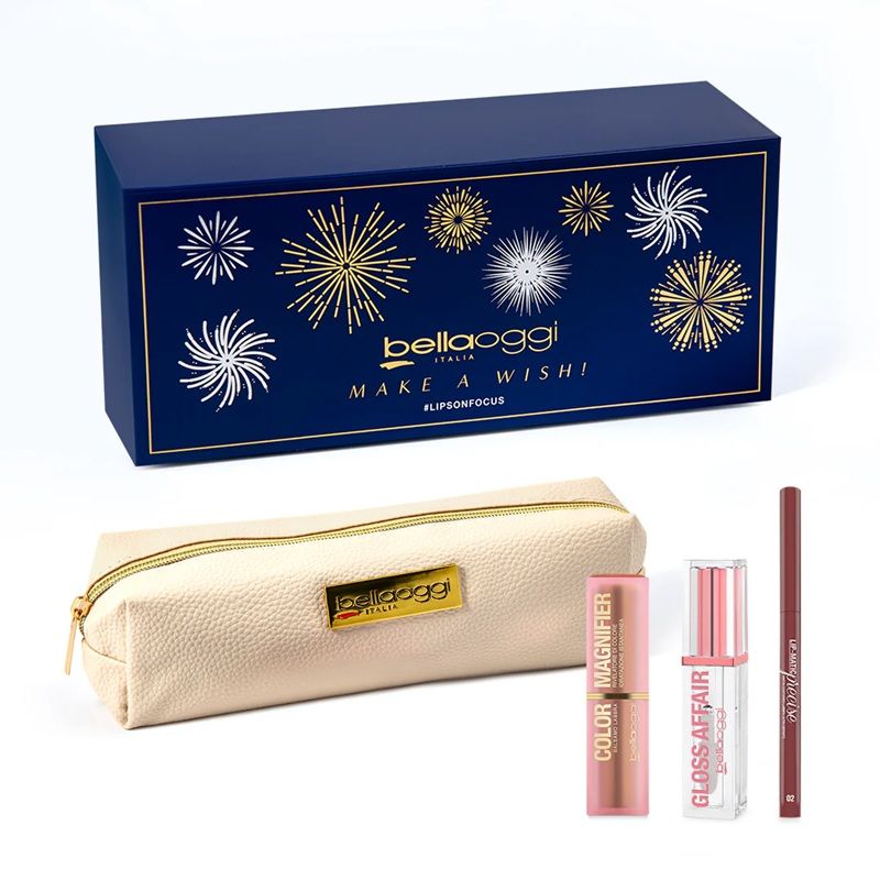 Bellaoggi Set Make A Wish Kit Lips On Focus ( Balsam de buze + Luciu de buze + Creion de buze + Portfard)