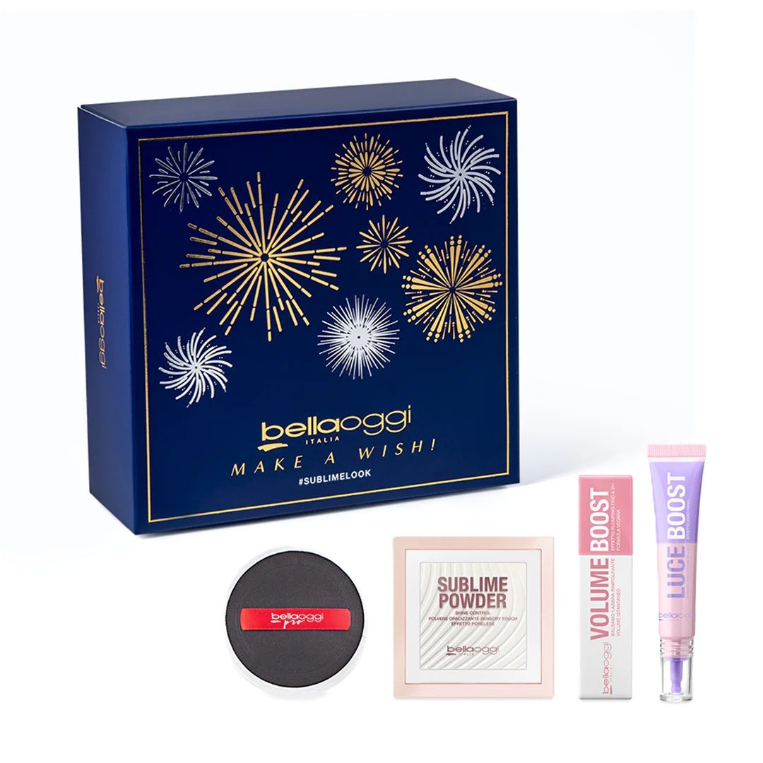 Bellaoggi Set Make A Wish Kit Sublime Look (Pudra + Balsam de buze + Baza machiaj + Aplicator pudra)