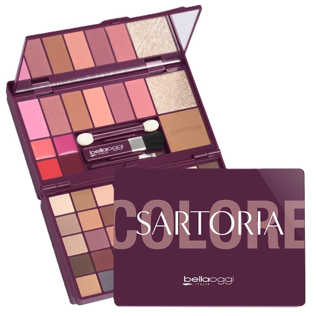 Bellaoggi Trusa machiaj Sartoria Colore Premium (Fard de ochi + Iluminator + Fard de obraz + Bronzer + Ruj) 57.7g