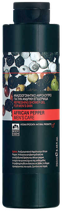 Bodyfarm Men Gel de Dus cu Piper African 250ml