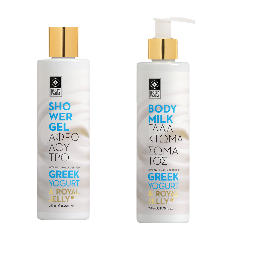 Bodyfarm Iaurt Grecesc Set (Gel de Dus 250ml + Lotiune de Corp 250ml)