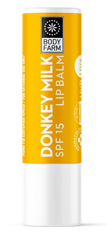Bodyfarm Balsam de buze Donkey Milk SPF15 5.2g