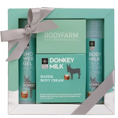 Bodyfarm Lapte de Magarita Set (Crema de Maini si Corp 50ml + Gel de dus 50ml + Sampon 50ml)
