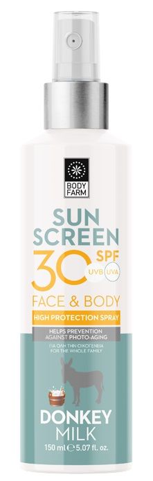 Bodyfarm Lapte de Magarita Sun Care Lotiune pentru fata si corp cu protectie solara 150ml