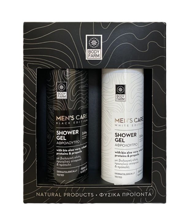 Bodyfarm Men Set (Gel de Dus White Edition 250ml + Gel de Dus Black Edition 250ml)