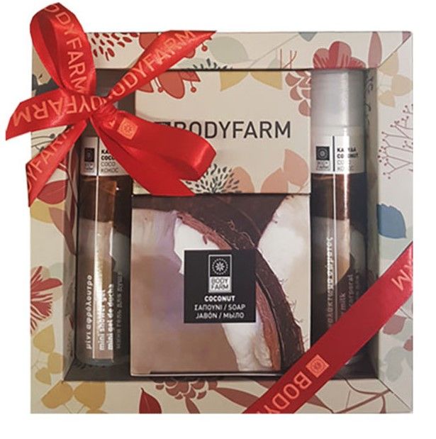Bodyfarm Set Mini Cocos (Lotiune de Corp 50ml + Gel de Dus 50ml + Sapun 110g)
