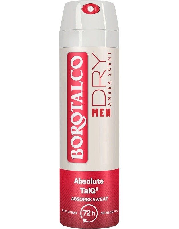 Borotalco Men Dry Amber Scent Deodorant Spray 150ml