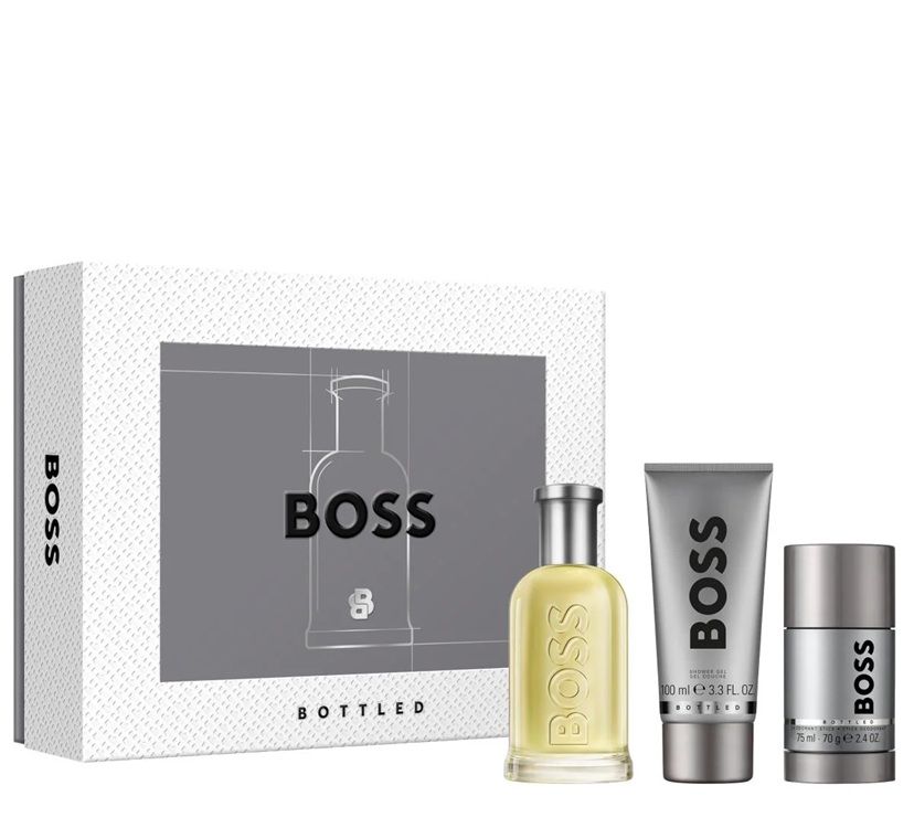 Boss Bottled Set (Apa de toaleta 100ml + Deodorant stick 75ml + Gel de dus 100ml)