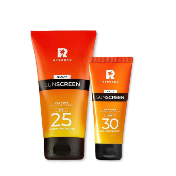 Byrokko Pachet Sun Protect (Crema fata cu SPF30 30ml + Crema corp SPF25 150ml)