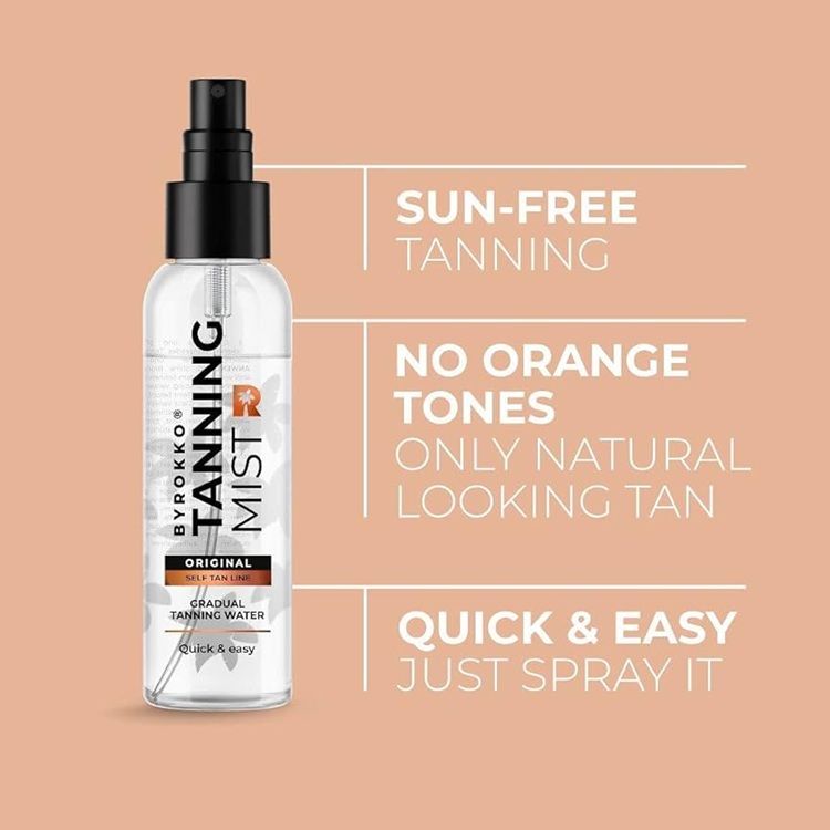 Byrokko Spray Autobronzant Shine Brown Self Tan Line Tanning Mist beneficii