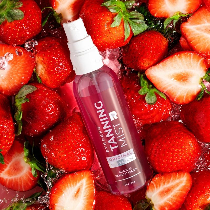 Byrokko Spray Autobronzant Shine Brown Self Tan Line Tanning Mist Strawberry 100ml