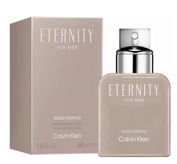 Calvin Klein Eternity Suede Essence Parfum intens pentru barbati 50ml ambalaj