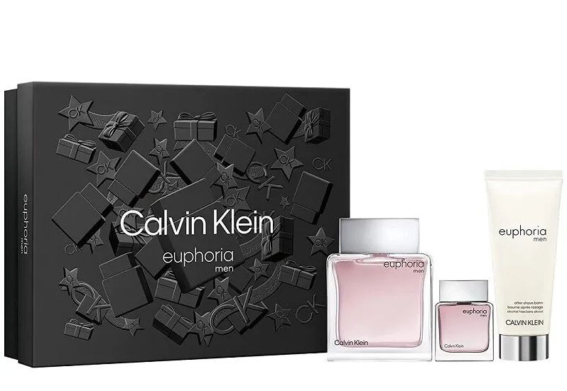 Calvin Klein Euphoria Men Set (Apa de toaleta 100ml + Apa de toaleta 15ml + Aftershave Balsam dupa ras 100ml)