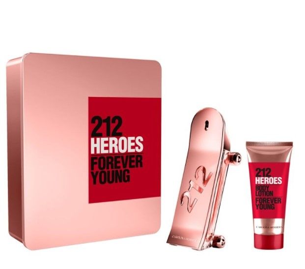 Carolina Herrera 212 Heroes for Her Set (Apa de parfum 50ml + Lotiune de Corp 100ml)