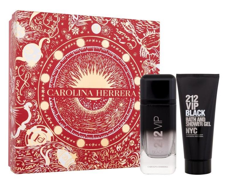 Carolina Herrera 212 VIP Black Set (Apa de parfum 100ml + Gel de Dus 100ml)