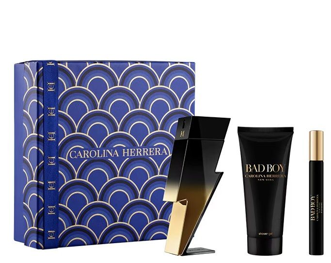 Carolina Herrera Bad Boy Extreme Set (Apa de parfum 100ml + Apa de parfum 10ml + Gel de dus 100ml)