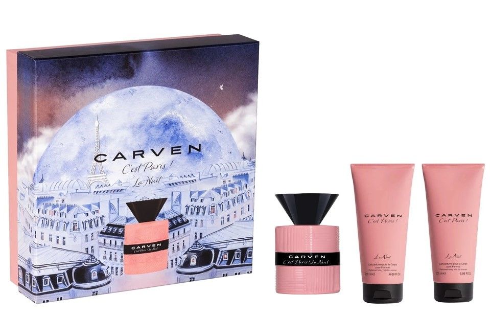 Carven C'est Paris! La Nuit Pour Femme Set (Apa de parfum 100ml + Lotiune de corp 100ml + Gel de dus 100ml)