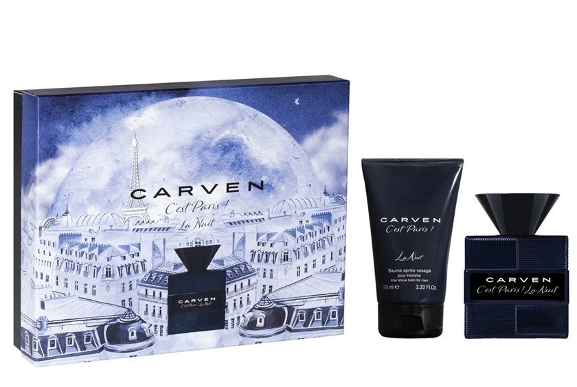 Carven C'est Paris! La Nuit pour Homme Set (Apa de parfum 100ml + Aftershave balsam 100ml + Gel de dus 100ml)