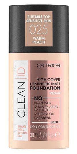 Catrice Fond de Ten Clean ID High Cover Foundation 025 Warm Peach 30ml