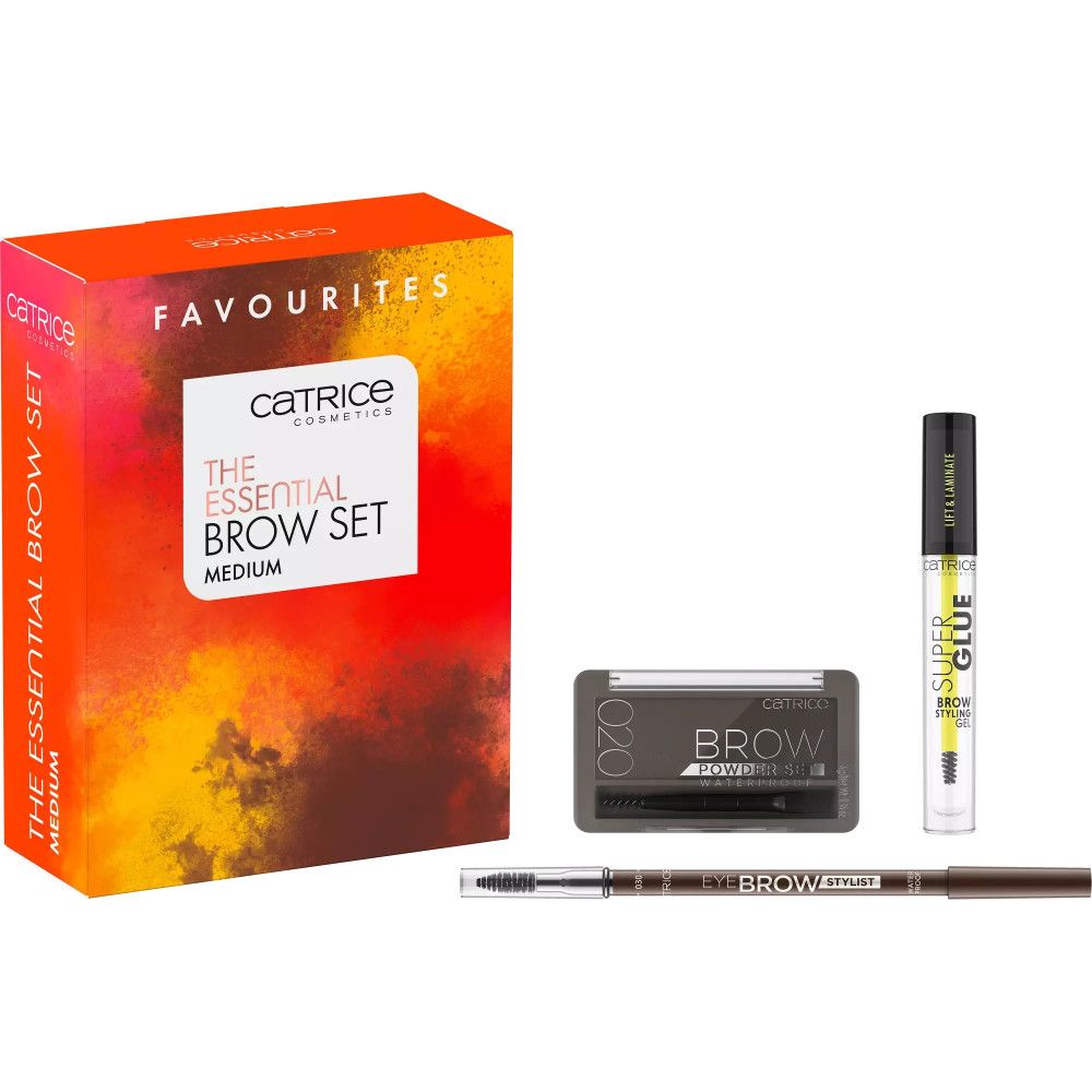 Catrice Set Trio The Essential Brow Set Medium (Kit Sprancene + Creion Sprancene + Gel Sprancene)