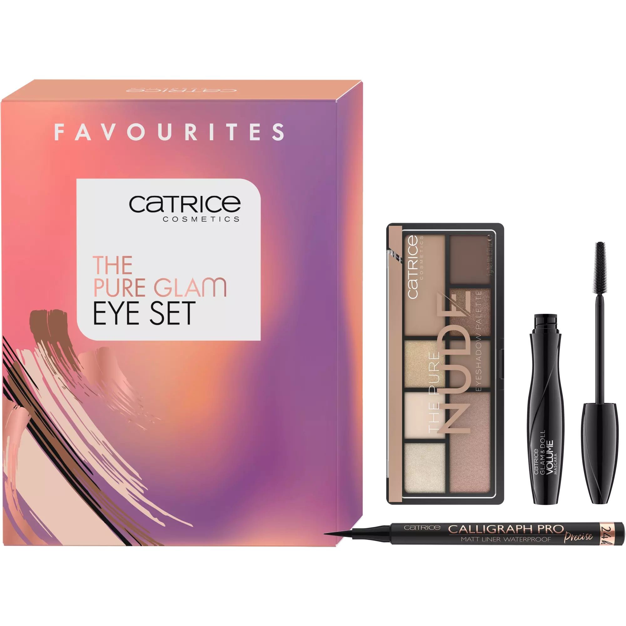 Catrice Set The Pure Glam Eye (Paleta Fard de Ochi + Mascara + Tus de Ochi)