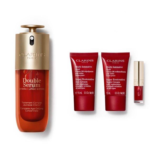 Clarins Double Serum 50ml + Super Restorative Holiday Set 2026 compozitie
