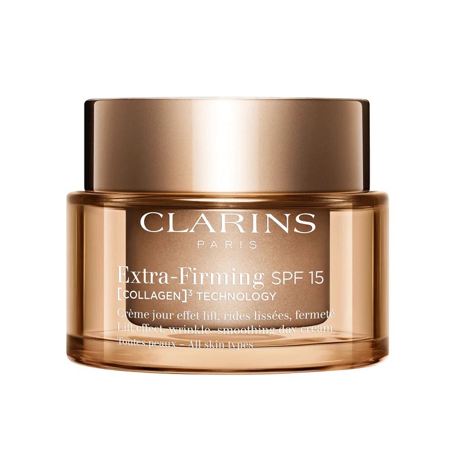 Clarins Extra-Firming Collagen³ Day Cream Crema de zi pentru toate tipurile de ten SPF15 50ml