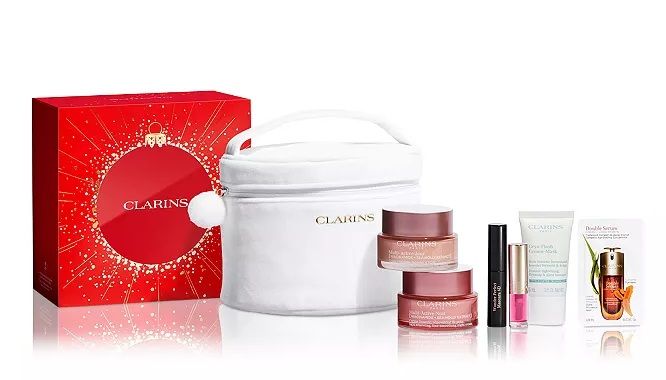 Clarins Multi-Active Set (Crema Zi 50ml + Crema Noapte 50ml + Ulei buze 1.4ml + Masca fata 15ml + Mascara 3ml + Double Serum 0.9ml + Pouch)