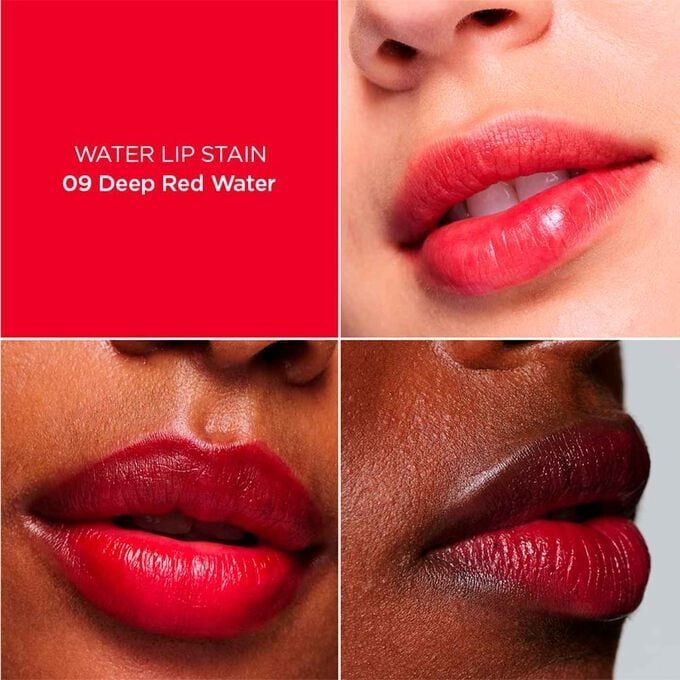 Clarins Ruj Lichid Lip Water Stain 09 Deep Red Water 7ml culoare buze