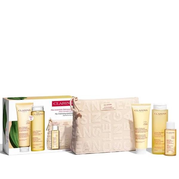 Clarins Set Cleansing Essentials (Demachiant crema 125ml + Lotiune Tonica 200ml + Ulei demachiant 50ml + Pouch)