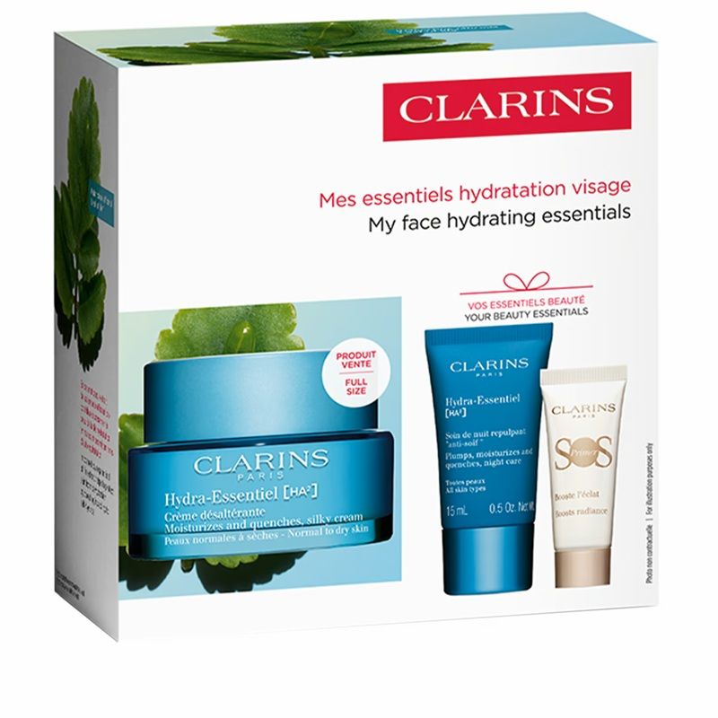 Clarins Set (Hydra-Essentiel HA² Crema zi 50ml + Crema noapte 15ml + Fresh Scrub 15ml)
